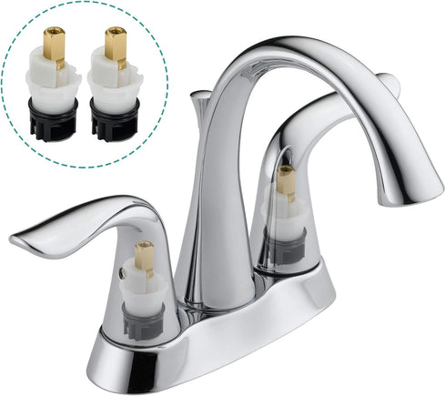 RP25513 Faucet Stem Replacement for Delta Two Handle Faucet Repair Kit, 2 Pack with RP24096 Cartridge, RP4993 Seat,