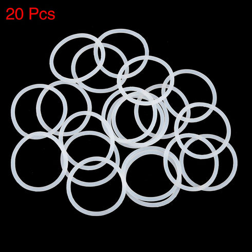 X AUTOHAUX Silicone O-Rings, 45mm OD 38.8mm ID 3.1mm Width VMQ Seal Gasket for Compressor Valves Pipe Repair, White, Pack of 20