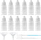 12PCS 3ML White Plastic Empty Squeezable Dropper Bottles, Refillable Containers with Screw Cap and Plug (3ML)