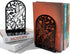 NDEMl Hummingbird Black Silhouette bookend, Creative Metal Hollow Bookstand, Bookshelf Folder for Desktop Study Storage