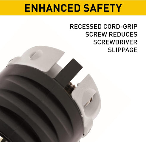 Legrand Pass & Seymour PS5266XCCV4 15 Amp 125V Specification Grade Plug, NEMA 5-15P, Black/White (1 Count)