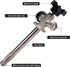 6 Inch 1/2" 3/4" Midline Valve Frost-Free Anti-Siphon Sillcock with Vacuum Breaker Chrome-Plated Brass, Lead-Free