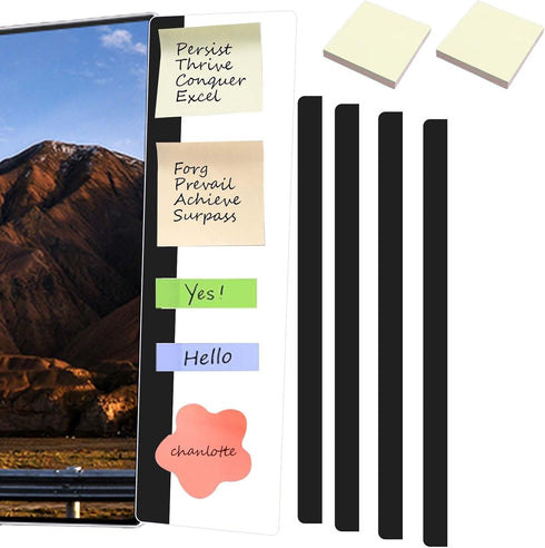 BEIZMHBO 6PCS Monitor Memo Board Set, 4 Transparent Acrylic Computer Monitor Side Panel