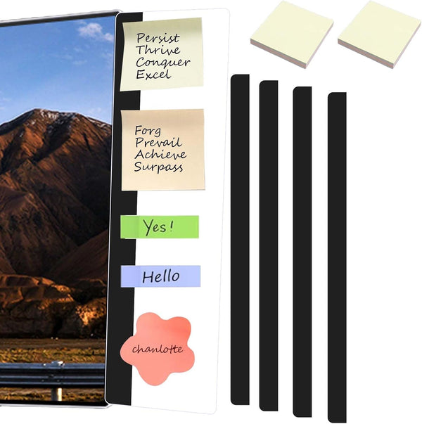 BEIZMHBO 6PCS Monitor Memo Board Set, 4 Transparent Acrylic Computer Monitor Side Panel