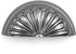 JETLAND Cabinet Hardware Cup Pulls - 4 Pack, Antique Gray Petal Pattern, 3"