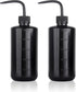 Melphoe Tattoo Wash Bottle Squeeze, 2Pcs 500ml Plastic Squeeze Medical Lab Washing Bottle, Black