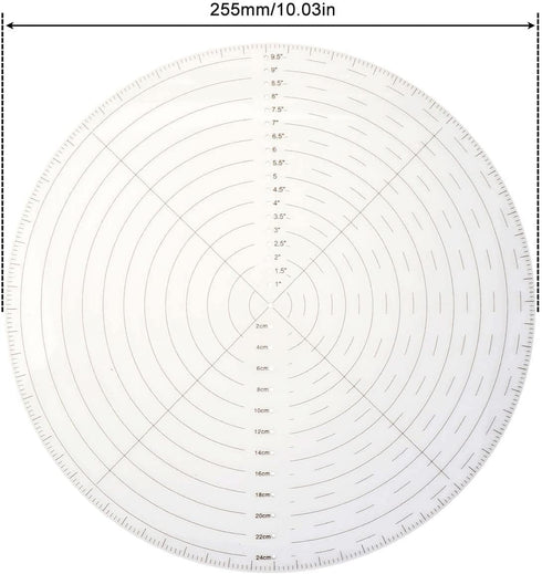 10" Round Center Finder Compass for Wood Turners Lathe Work, Clear Acrylic for Drawing Maker Circles, Wood Turning For Locating Center woodworking Circle Tool