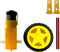 Plastic Tire Tyres Kit With TT DC Motor 3-6V Dual Shaft For
