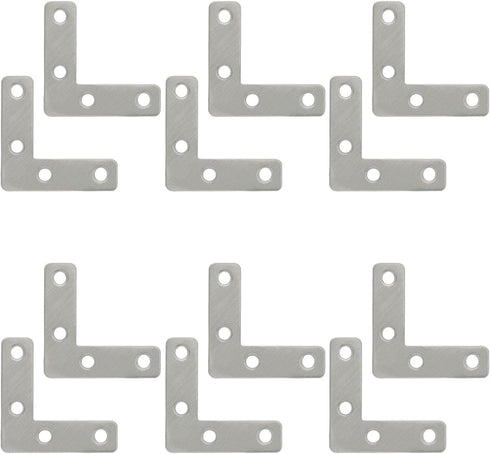 Bonsicoky Stainless Steel L Bracket Corner Brace, 12 Pcs 2 x 2