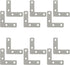 Bonsicoky Stainless Steel L Bracket Corner Brace, 12 Pcs 2 x 2