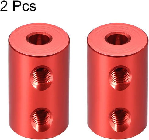 uxcell 4mm to 4mm Bore Rigid Coupling Set Screw L20XD12 Aluminum Alloy, 2pcs Shaft Coupler Connector for RC