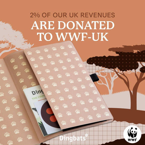 Dingbats A5 Wildlife Dotted Notebook - Premium Vegan Leather Softcover Journal for Writing & Travel