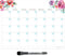 Dry Erase Monthly Calendar Planner Sticker Decal - Removable & Reusable with Magnetic Fine-Tip Marker (9 x 12 inches,