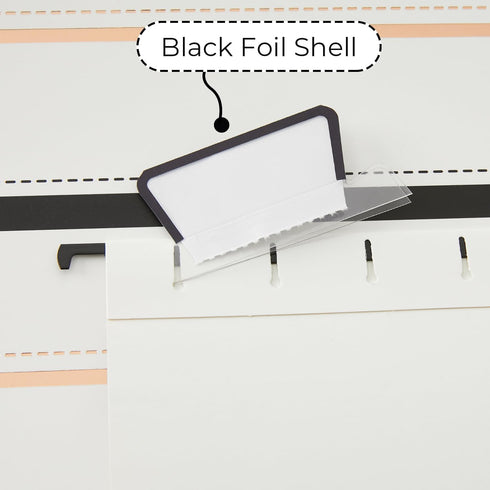 Y YOMA 12 Pack Plastic Hanging File Folder Tabs with Inserts, 1/5-Cut Adjustable Tabs for Letter Size, Legal Size, A4