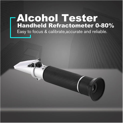 VGVGV 0-80% Brix Refractometer, Handheld Refractometer Optical Alcohol Liquor and Spirits Wiskey Vodka Content Meter