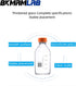 1000ml Round Borosilicate Glass Media Storage Bottles with GL45 Screw Cap, Maximum Temperature 249.8°F, Pack of 3