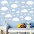 AOWDIAO 40 Cloud Wall Decals - Peel and Stick Clouds Stickers - Assorted Shapes and Sizes for Nursery, Bedroom