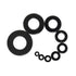 Black Zinc Plated Alloy Steel Flat Washers Set, 580 Pieces in 9 Sizes - M2 M2.5 M3 M4 M5 M6 M8 M10 M12