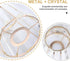 DOITOOL Small Crystal Lamp Shade for Ceiling Light, Wall Lamp, Chandelier - Vintage Golden Pendant Lichtabdeckung