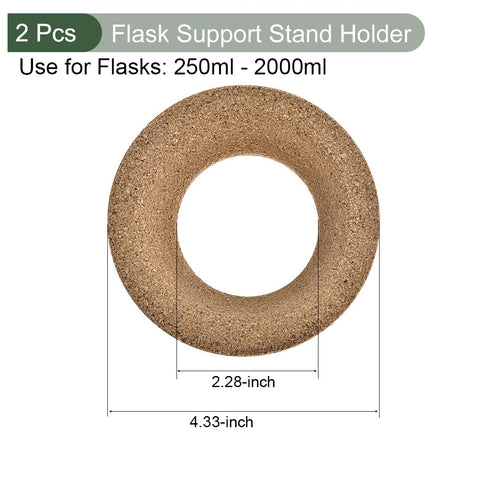 YOKIVE 2 Pcs Flask Support Stand Holder for 250ml-2000ml Flasks | Keep The Spherical Bottom Reagent Bottles Upright, Great for Chemistry Labs (110mm Dia.)