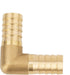 Yoebor Brass Hose Barb Fitting 90 Degree Elbow, 5/8" Barbed (Pack of 2) for Fuel/Air/Water
