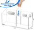Large Magnetic Dry Erase Marker Holder, Magnetic Glass Whiteboard Holder with Movable Dividers, Strong Pencil Holder