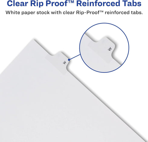 Avery Individual Legal Exhibit Dividers, Allstate Style, Pack of 25, 8.5 x 11