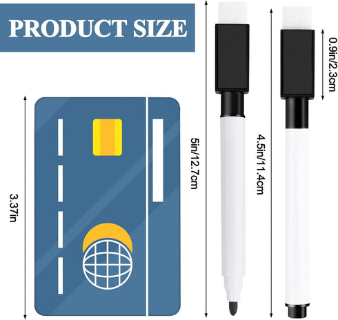 Rewritable Magnetic Dry Wipe White Board Markers Pens With Eraser Cap (100 Pcs, Black) by RETON