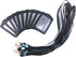 yueton 10pcs Leather Business ID Badge Card Holder with Long Neck Strap Lanyard, Black