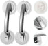 2pcs NUOBESTY Silver Bathroom Suction Grab Bars Heavy-Duty Plastic Door Handles for Seniors Easy Installation
