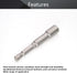 Utoolmart 1/4" Quick-Change Hex Shank 7mm Nut Setter Driver Drill Bit, 65mm Length