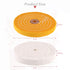 Hilitchi 2 Pcs 6 Inch Extra Thick Buffing Polishing Wheels for Bench Grinder, White (60 Ply) and Yellow (42 Ply), 1/2"