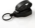 KEY-BAK SUPER48 Locking Retractable Keychain, Durable Polycarbonate Case with Leather Belt Loop, Black