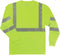 Ergodyne GloWear 8391 ANSI High Visibility Lime Reflective Long Sleeve Safety Shirt, Size 2XL