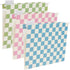 Y YOMA 6 Pack Decorative Hanging File Folders, Letter Size, Checkerboard Organizer for Office Home with 1/5-Cut Tabs,