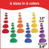 Set Rainbow Pebbles Sorting Stones and Activity Card