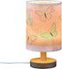 ALAZA Bedside Table Lamp Cute Butterfly Pink Flower Lamp for Girls Boys Bedroom with USB Port LED Kids Nightstand Lamp