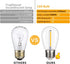 FUTIME 25 Pack S14 Bulbs, 1W Bulbs, E26 Bulbs 2200K. (S14 25Pack) LED String Light Shatterproof & Waterproof Outdoor
