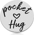 MIXJOY 2-Sided Pocket Hug Token - You Are Braver Than You Believe, Love Gift Miss You Note, 1.5", Silver