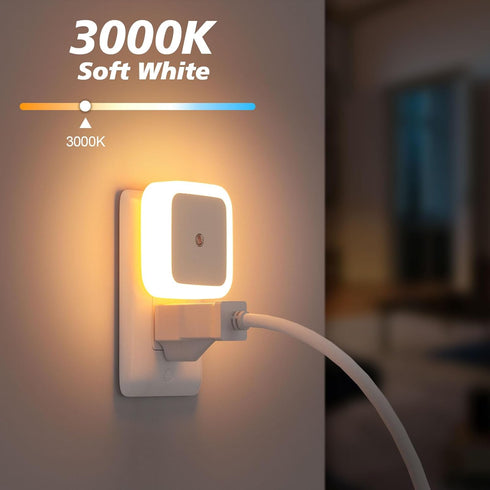 Sujeet Night Light, Night Lights Plug into Wall 4-Pack, Nightlight Plug in Night Light, Dusk to Dawn Night Lamp Led Night Light for Kids Bedroom, Bathroom, Hallway Warm White by Sujeet