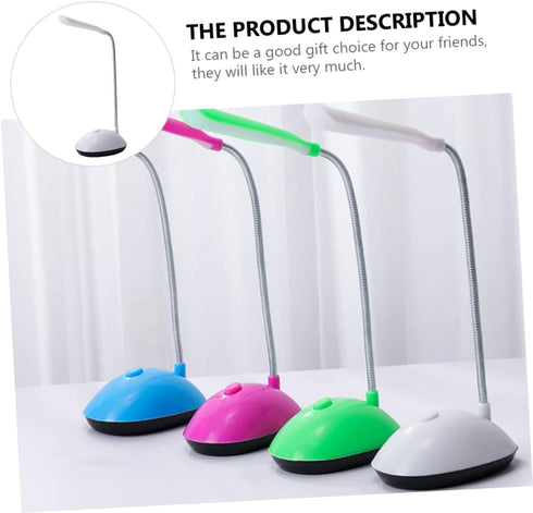 Foldable White Plastic Table Lamp, Battery Powered LED Desk Lamp for Reading