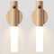 Chilvane Motion Sensor Light Indoor Night Light Wall Sconce Wooden Rechargeable Portable