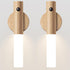 Chilvane Motion Sensor Light Indoor Night Light Wall Sconce Wooden Rechargeable Portable