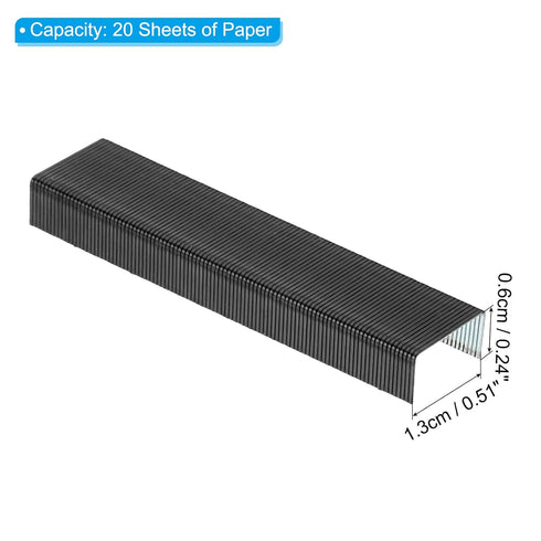 PATIKIL Staples for Stapler, 4 Pack(1000Pcs Staples Per Pack) 26/6 Standard 1/4 Inch Length Staples Jam Free for Home Office Supplies, Black