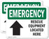 (2 Pack) OSHA Emergency Sign, 10 Inch X 7 Inch Rust-Free Aluminum Metal Signs for Workplace, Indoor/Outdoor