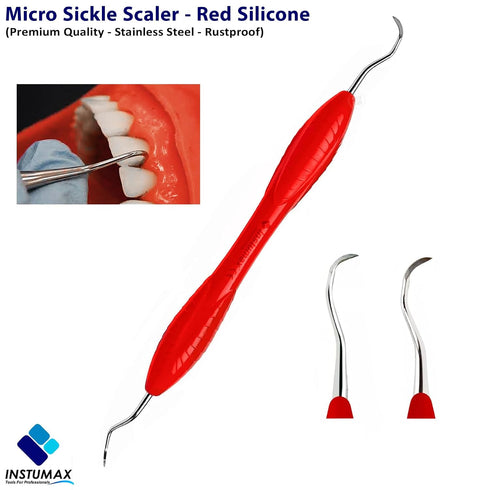 Set UNC-15 204s Dental Diagnostic Williams Periodontal Probe, Tartar Removal Scaler, Micro Sickle Scaler, College