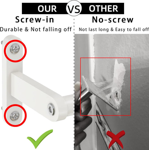 White Towel Bar 16 Inch, KLJKPA Heavy Duty Towel Bar for Bathroom Wall Hanging Bath Towels