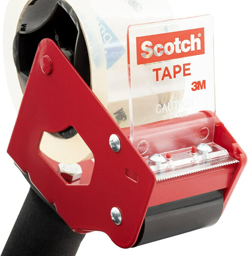 Scotch Packaging Tape Dispenser, Holds Tape up to 2" Wide, No Tape Included (ST-181), Red