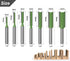 7pcs 1/4" Set, 3/4/5/6/8/10/12mm Trimming Shank Tungsten Carbide Double&Single Flute Straight Dado Router Bit Cutting