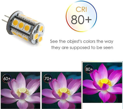 T3 G4 Bi-pin LED Light Bulb 12VAC/DC Low Voltage 3W Warm White 2700K-3000K for Outdoor Landscape Lighting